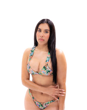 Load image into Gallery viewer, Green Printed Bikini Top